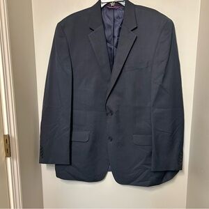 IZOD Men's Blue Classic-Fit Stretch Blazer Sport Suit Coat Jacket Size 46L